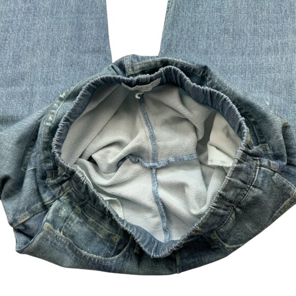 Rag And Bone Miramar Relaxed Jogger Pant S Glass Hill Blue Faux Jean - Picture 6 of 12